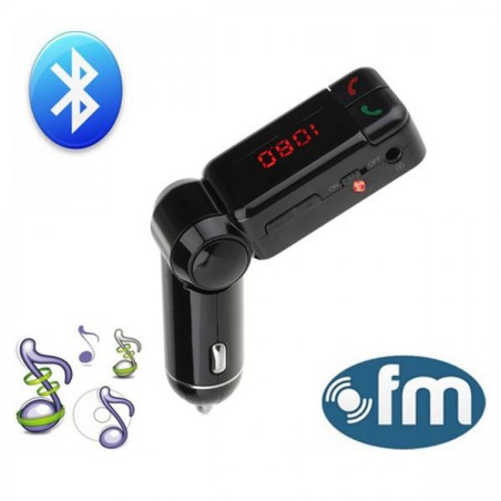 TRASMETTITORE BLUETOOTH VIVAVOCE CON DISPLAY FM LETTORE MP3 USB MODULATORE AUTO