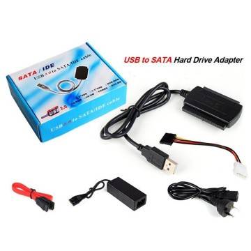 ADATTATORE DA SATA / IDE A USB 2.0 SUPPORTA HD HARD DSIK 2.5 3.5 CAVO SATA
