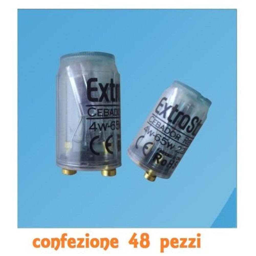 SET 48 PEZZI STARTER NEON LAMPADE AD INCANDESCENZA PLAFONIERA LAMPADA 4-65W