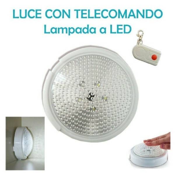 LAMPADA LED LUCE INTERNO WIRELESS SENZA FILI CON TELECOMANDO EMERGENZA