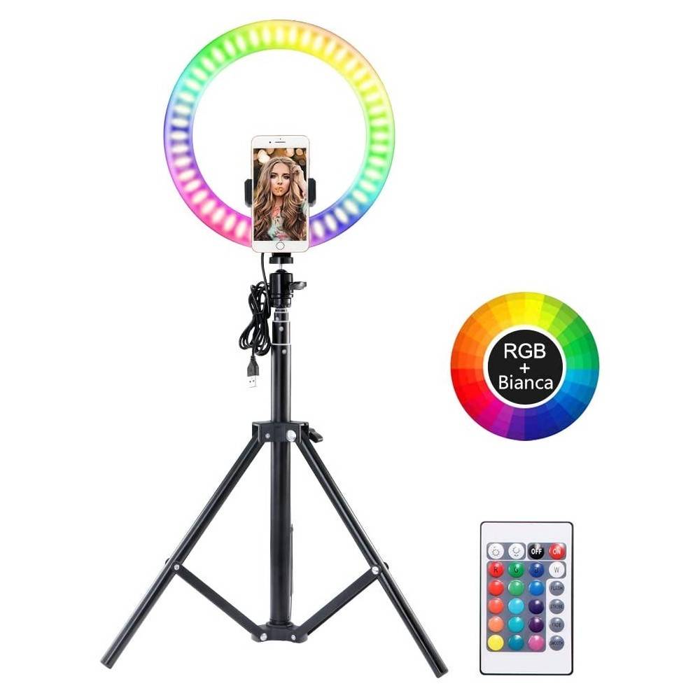 10" Anello Regolabile Selfie Luce LED Make-Up video in diretta la fotografia Videocamera Treppiede 