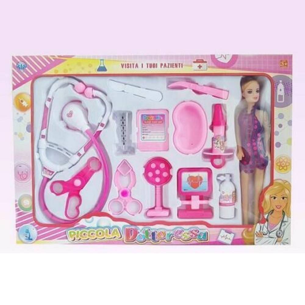 piccola dottoressa bambolina con accessori dottore giocattolo gioco bambina