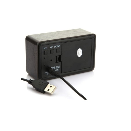 Orologio Moderno effetto legno Wooden USB/AAA Light LED Digital Alarm Clock