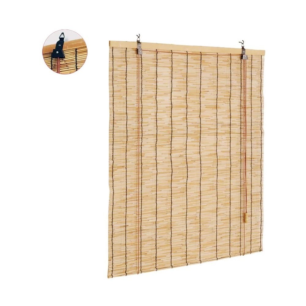 Vetrineinrete® Tenda in bamboo tapparella avvolgibile a listelli per finestre balconi terrazzo varie misure 60x140 cm 