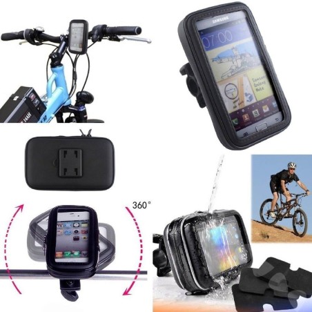 黑红 supporto per montaggio su manubrio per bici da moto Borsa impermeabile per bici Cae Accessorio per telefono GPS Supporto per bici impermeabile 