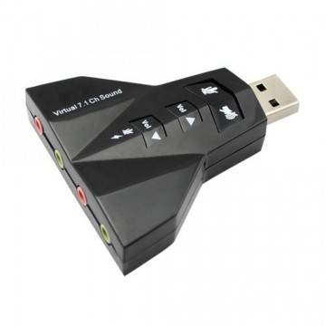SCHEDA AUDIO ESTERNA USB ADATTATORE 3D SOUND 7.1 PER PC MAC PER CUFFIE MICROFONO