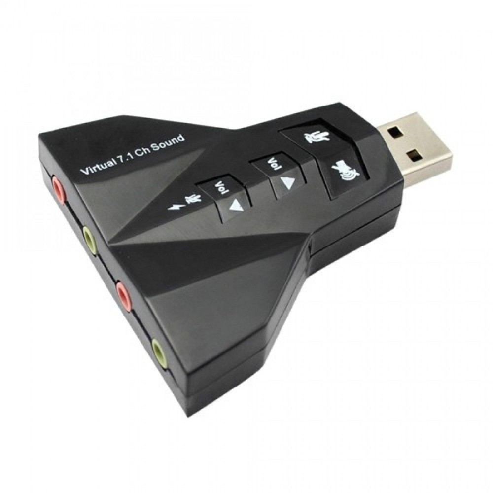 ADATTATORE USB SCHEDA AUDIO ESTERNA 3D 7.1 USB X NOTEBOOK PC SOUND HOME  THEATRE