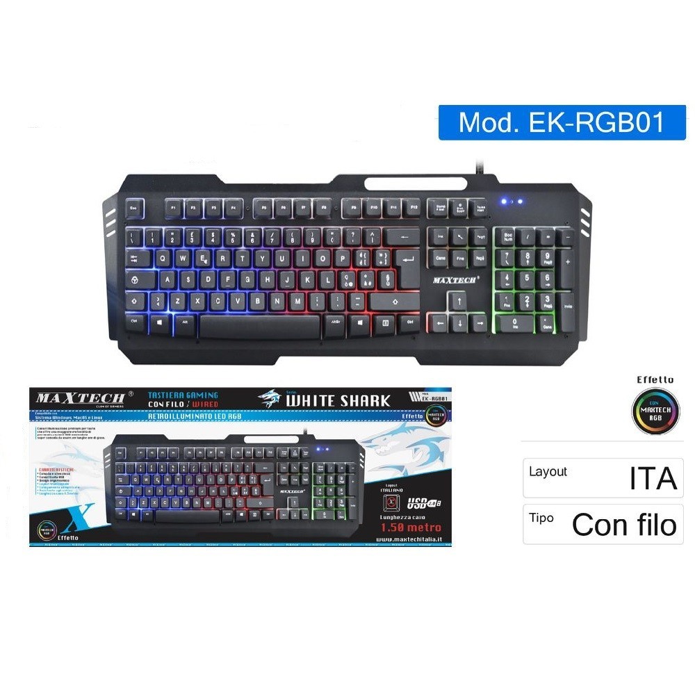Tastiera Gaming Meccanica Redragon K552 - 87 Tasti, Retroilluminazione RGB, Interruttori Equivalenti A Cherry MX Red, Cablata