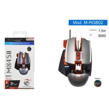 MOUSE GAMING RGB MULTICOLOR...