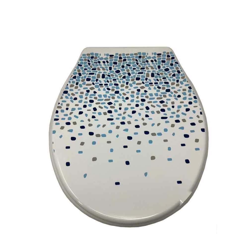 69009 Art Sedile copriwater universale per bagno copri WC in plastica 44x36.5cm Art 