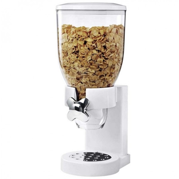 Enyaa dispenser di cereali ermetico con contenitore trasparente e vassoio integrato per alimenti secchi cereali per la colazione caramelle alimenti per animali domestici Set nero di 4 