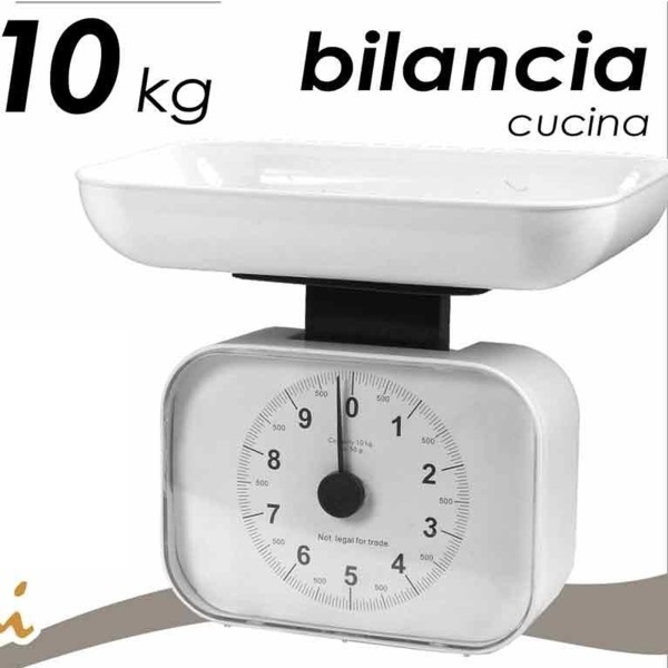 BILANCIA DA CUCINA MECCANICA ANALOGICA RETTANGOLARE 10 KG COLORI