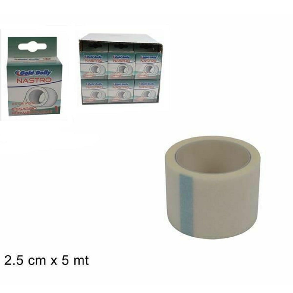 SET 18 PEZZI NASTRO FISSAGGIO CEROTTO CARTA PER MEDICAZIONE 2.5CMX5MT AN002052