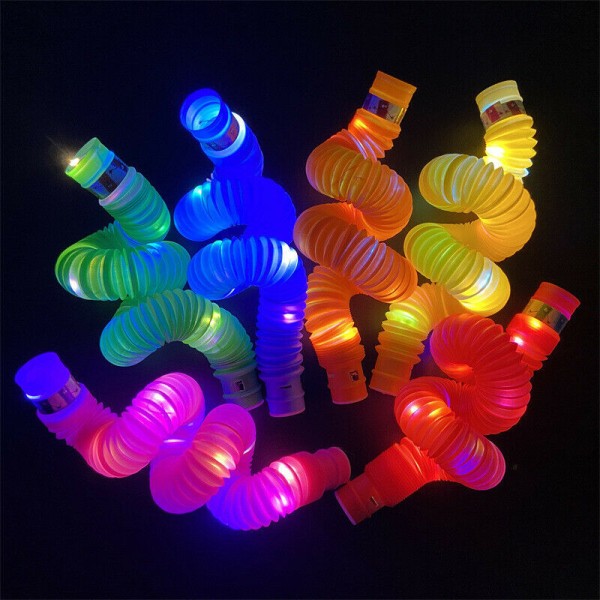 tubo luminoso a led pop antistress giocattolo sensoriale per bambini stretch