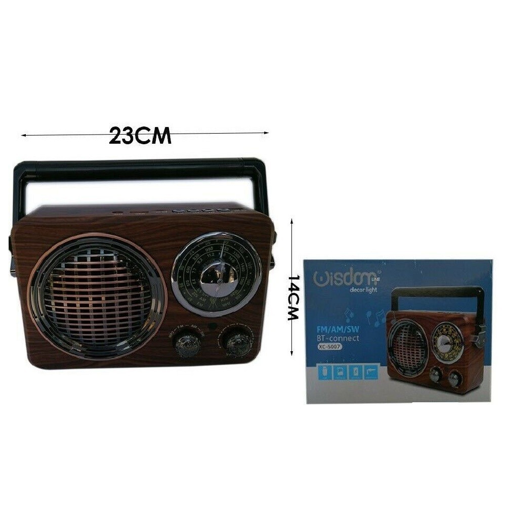 RADIO FM AM SW PORTATILE ANTENNA SPEAKER BLUETOOTH MICROSD USB XC-5007