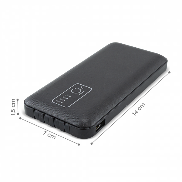 CELLONIC® Caricabatterie portatile con 10000mAh e 4 USB Ports, + Cavo USB -  Batteria USB, Power Bank, Caricatore USB portatile