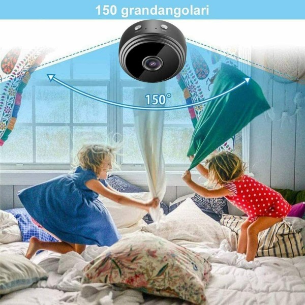 Trade Shop - Micro Camera 1080p Hd Wifi Mini Ip Telecamera Nascosta  Videocamera Magnetica A9