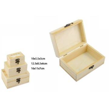 Vetrineinrete® 3 scatole in Legno Traforata per decoupage Scatola per Decorazioni portagioie matrioska Cofanetto per Gioielli 306253 P41 