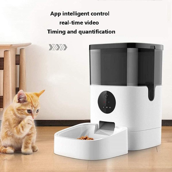 Saldi Distributore automatico di cibo per gatti PETEMPO 5L WiFi,  distributore di cibo per gatti con controllo dell'app, distributore di cibo  per cani con timer, mangiatoia automatica per gatti (cani) - Banggood