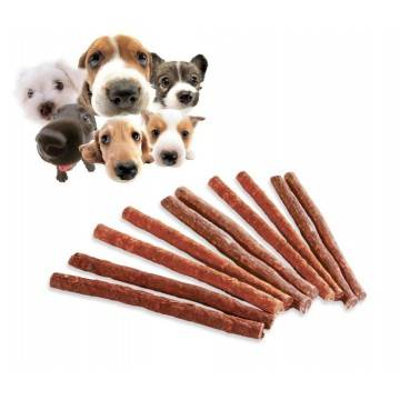 x 10 Bastoncini stick di carne essiccata cani deliziosi snacks premio animali