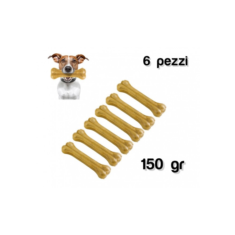 Delizioso snack 6 pz  cani di piccola/media taglia a forma di osso antistress