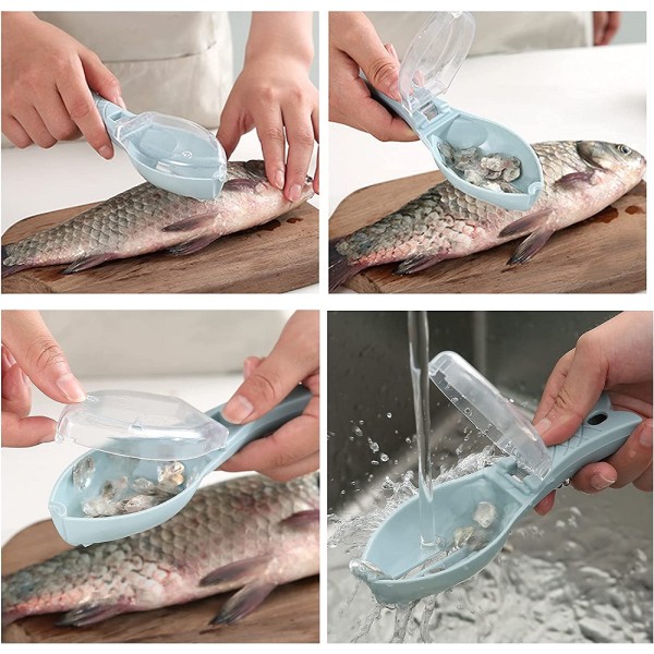 Squamatore di pesce Stile giapponese Massello Denti spessi Raschietto di pesce Bilance Squame Scalatore di pesce domestico Raschiatura Squame di pesce 