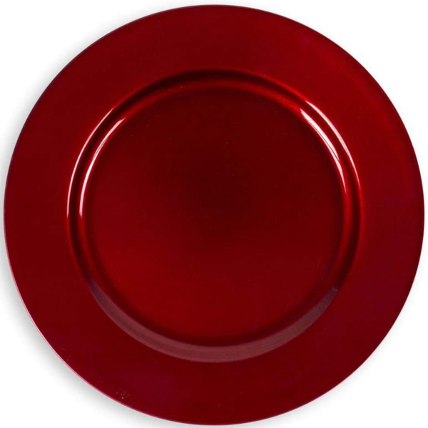 Plastica Dimensioni Bellèra Sottopiatto Natalizio Rosso Tondo in plastica 33x33x2 cm Materiale 