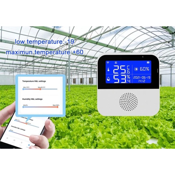 Sensore climatico SmartLife, sensore meteo, termometro, igrometro