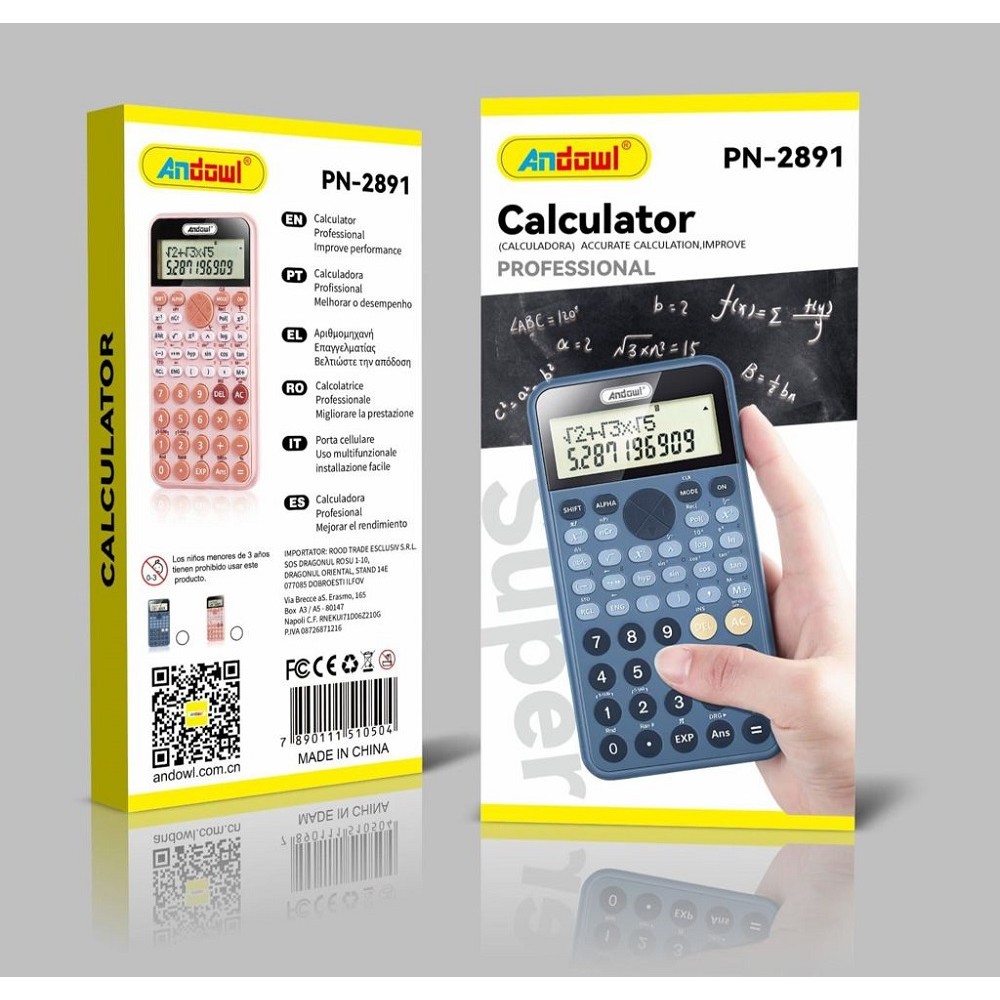 Calcolatrice Scientifica Just Stationary RK-01 Con Custodia - 10 Cifre Per Scuola E Ufficio