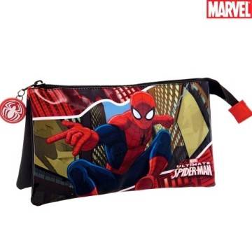 Astuccio 3 Posti Chiusura Zip Portapenne Porta Matite Pastelli Marvel Spiderman