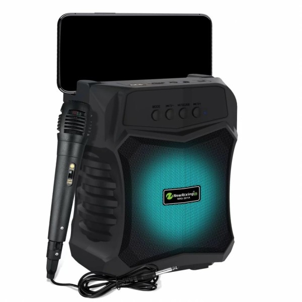 Cassa bluetooth portatile speakeraltoparlante microfono radio usb karaoke
