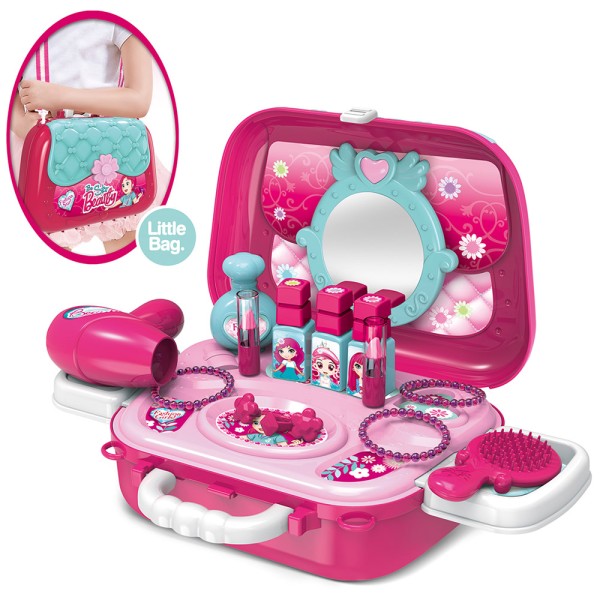 Trade Shop Valigetta Beauty Specchio Giocattolo Bambini 17 Accessori Bellezza Con Tracolla