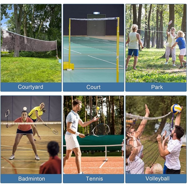 Rete da pallavolo portatile rete da Tennis da Badminton regolabile