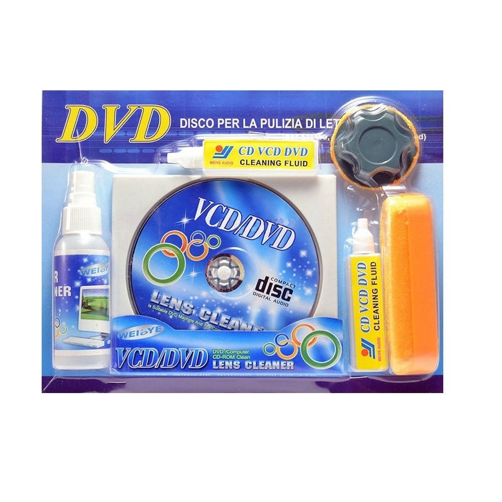 Kit Pulizia CD DVD VCD Lens Cleaner CD Cleaner Laser PC