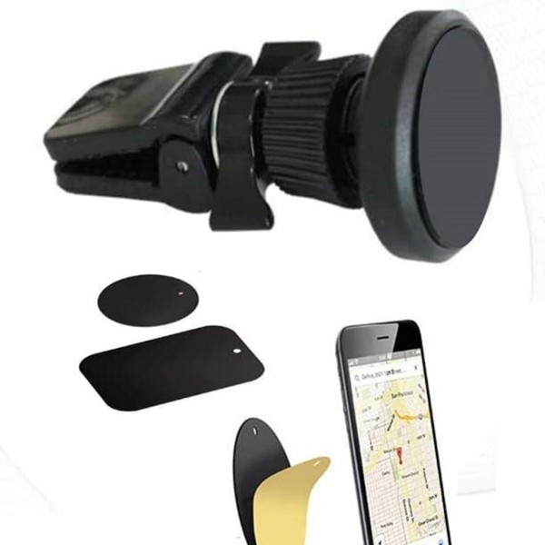 Trade Shop - Supporto Magnetico Porta Smartphone Da Auto Per Bocchette Aria  Cellulare Doppio