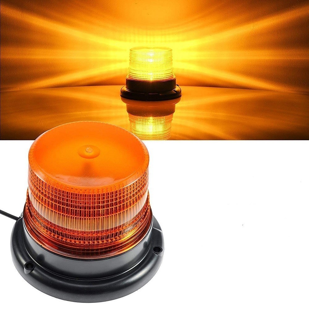 Lampeggiante Stroboscopico Luce Arancione 4 LED Sincronizzabile