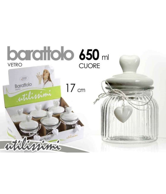 BARATTOLO VETRO CILINDRICO ERGO CC 580 70