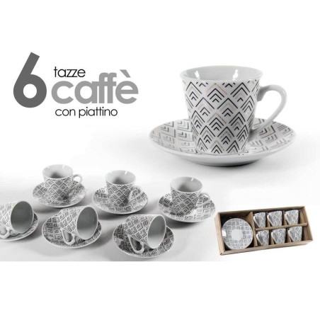 Fade Tazzina Caffè Porcellana con Piattino Decoro Marrakesh Set pz.6  8016175556954 8016175556954