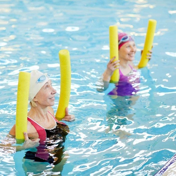 tubo galleggiante per piscina ø6x150cm giallo per esercizi giochi acqua  062899a