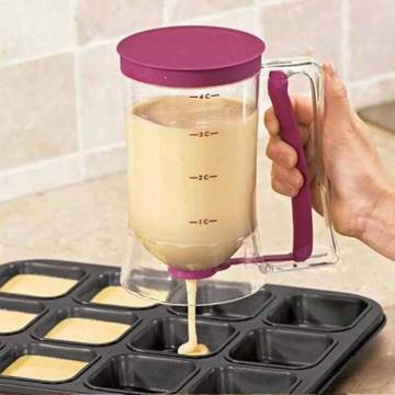 Manuale Manuale Pancake Cupcake Dispenser per Pastella Miscelatore Macchina Frullatore Strumento di Cottura per Cialde Muffin e Torte/Separatore di Sugo e Grasso Dispenser per Pastella 
