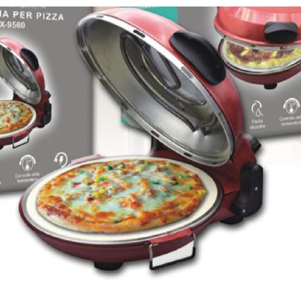 Trade Shop - Forno Cuoci Pizza Elettrico Cucina 2 In 1 Fornetto Doppia  Cottura 1800watt 30cm