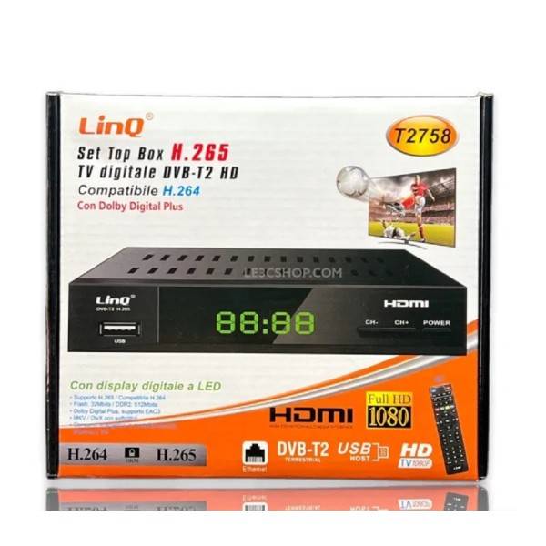 LINQ T2-H265 RECEPTOR Y GRABADOR TV FULL HD