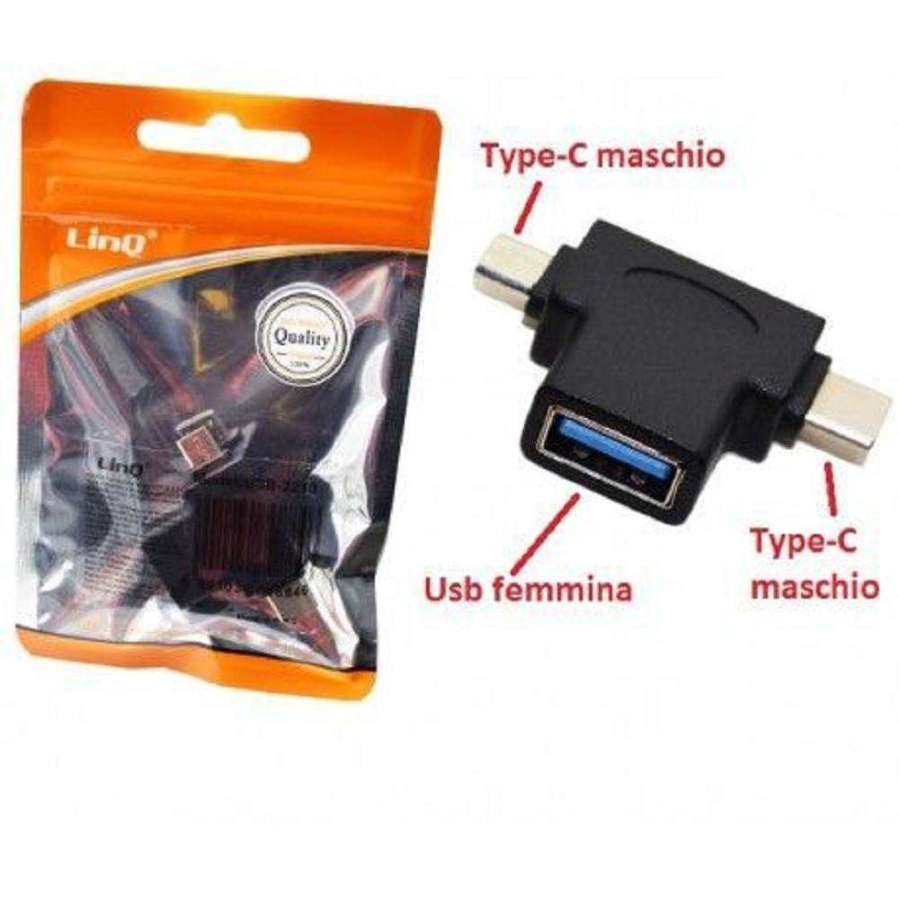 Adattatore USB C maschio - USB femmina OTG