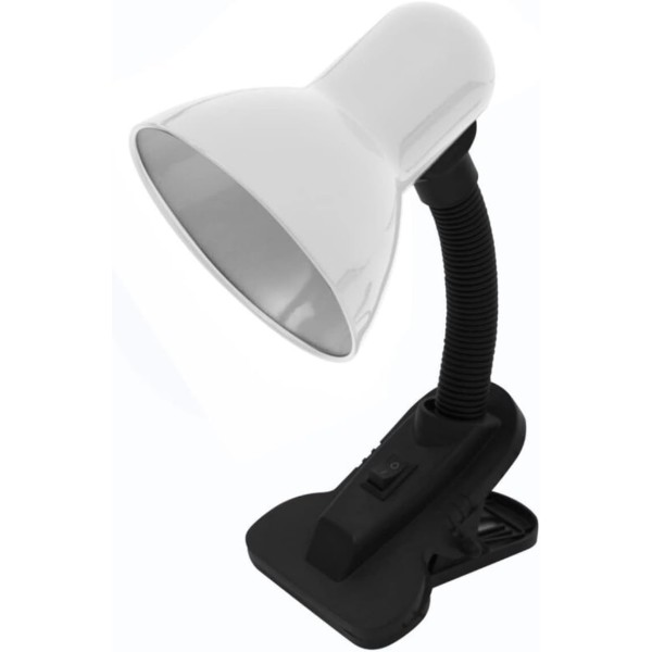 Lampada da tavolo con morsetto flessibile luce led E27 lume scrivania pinza  orientabile