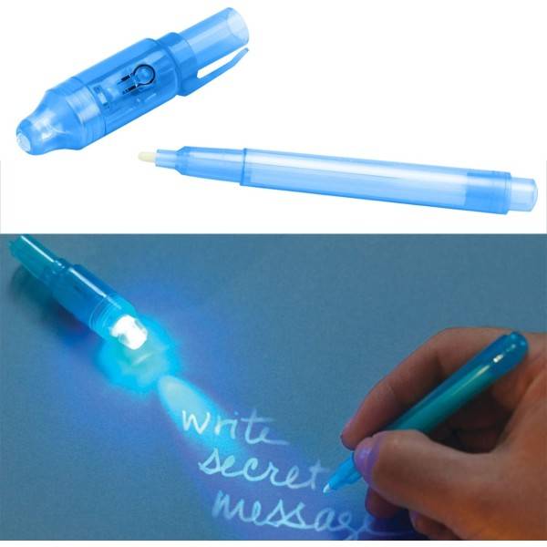 Penna a Inchiostro Invisibile 14 Pezzi, con Luce UV per messaggi
