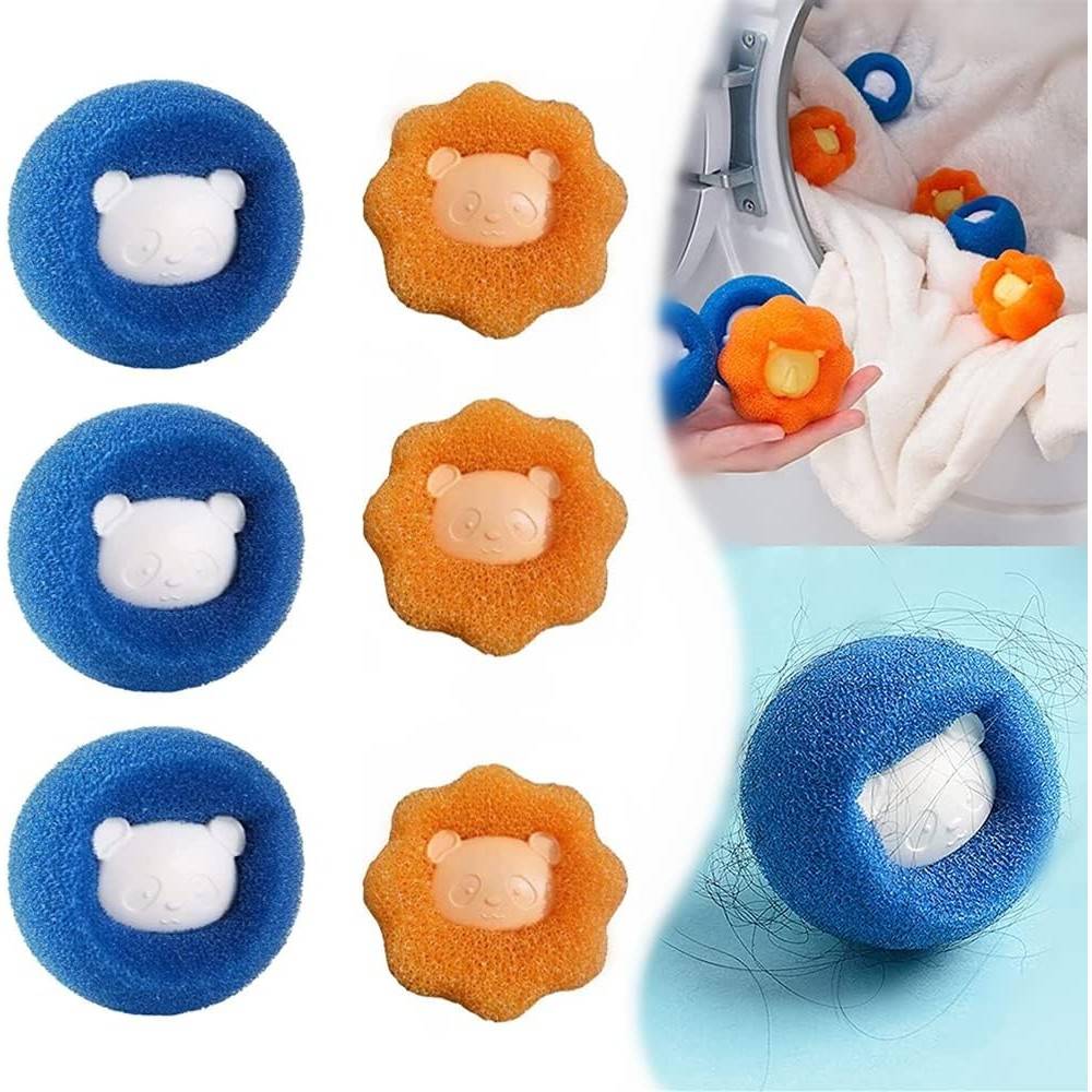 3 pezzi palline per bucato lavatrice riutilizzabile rimozione dei capelli  Pet Fur Lint Catcher palla filtrante Anti avvolgimento adsorbimento  strumento pulito