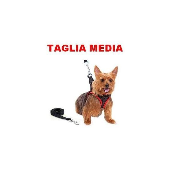 ELEGANTE PETTORINA E GUINZAGLIO REGOLABILE PER CANE COMFY CONTROL TAGLIA MEDIA