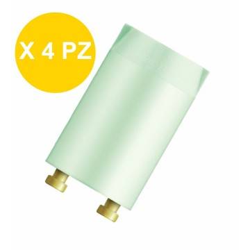 4 PZ X STARTER ELETTRICO PER NEON LAMPADE DA 4 A 80 WATT 220-240 VOLT