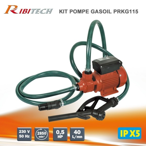 POMPA GASOLIO RIBITECH PRKG115 (40l/min) per travaso diesel
