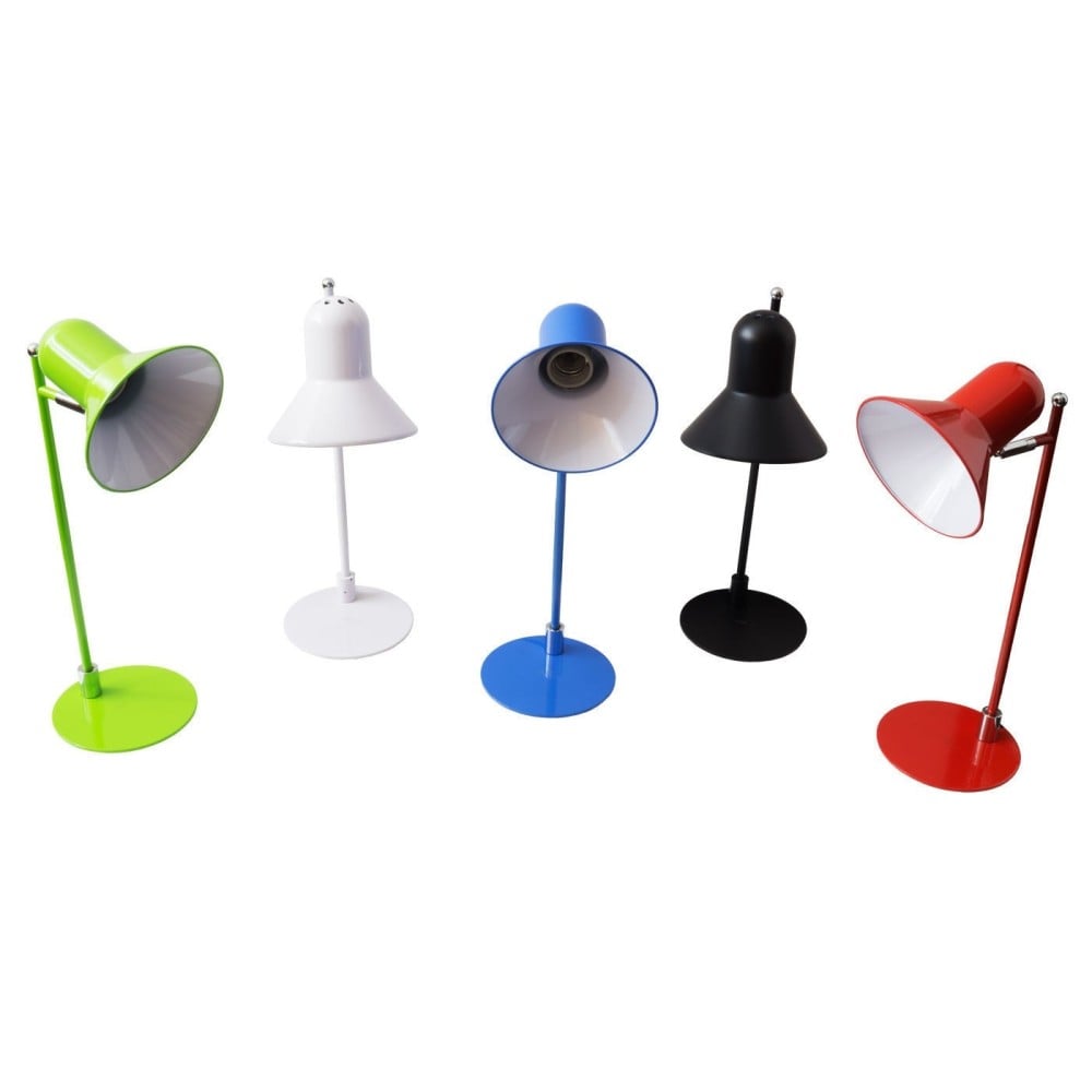 PORTALAMPADA ORIENTABILE SCRIVANIA TAVOLO PORTA LAMPADA COLORATA E27 877